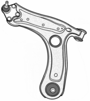 A03.87 - Control arm with Bushing front axle Left