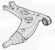 A03.80 - Control arm with Bushing front axle Left+Right