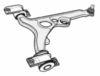 AF05.90 - Control arm with Bushing Steel Right