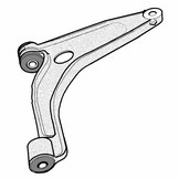 V53.86 - Control arm with Bushing Right