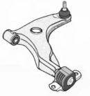 VV06.82 - Control arm with Bushing front axle Right