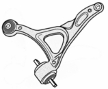 VV07.88 - Control arm with Bushing front axle Right