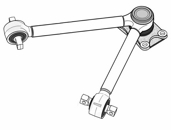 VV 91.L - Triangular torque rod, fixed